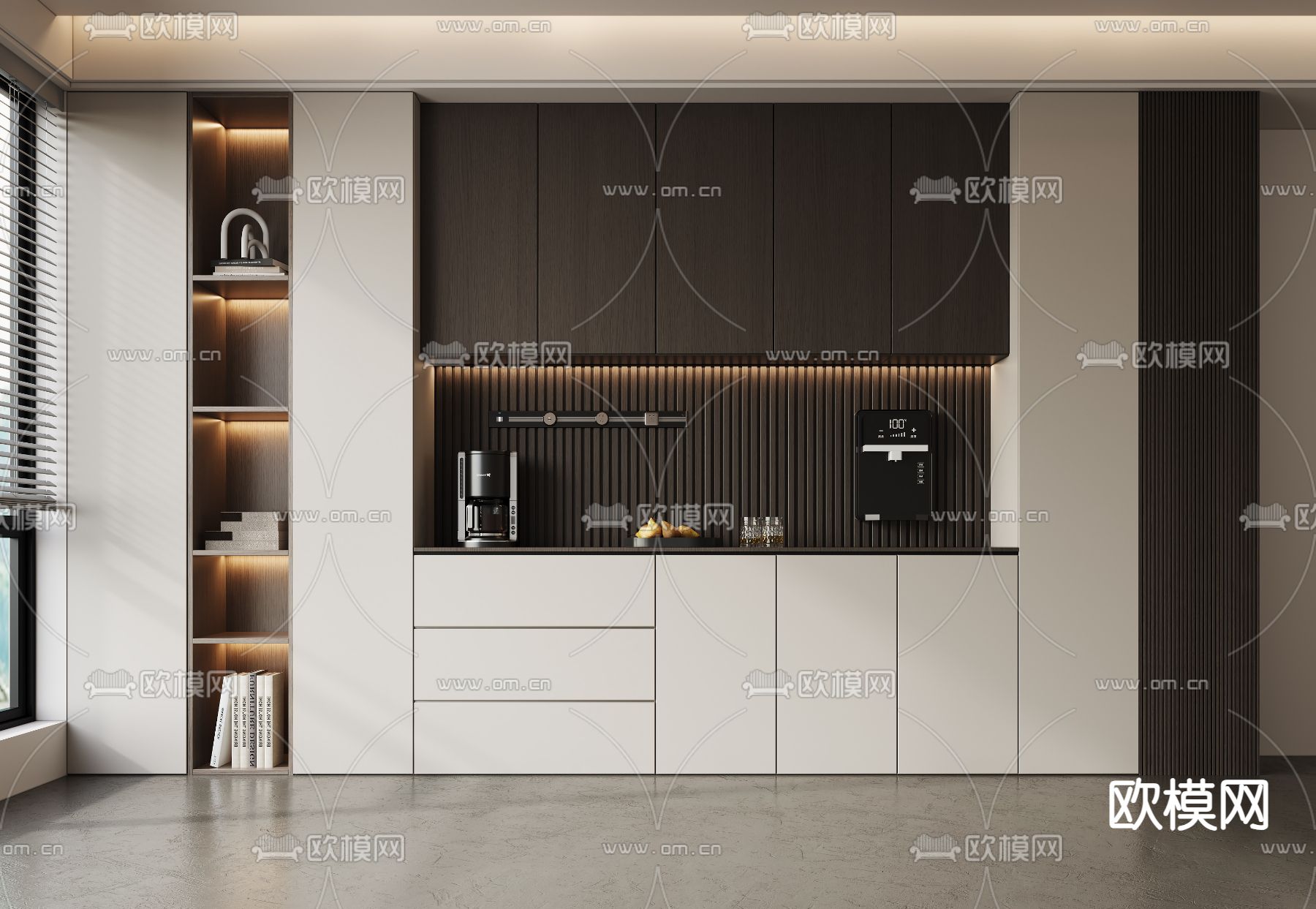 现代酒柜 餐边柜3d模型下载