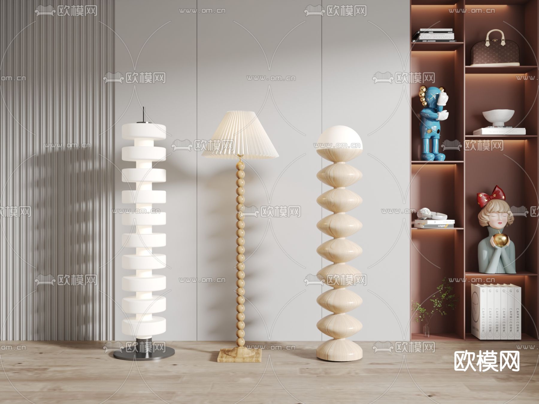 现代落地灯3d模型下载