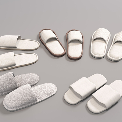  浴室拖鞋 布拖鞋su模型 
