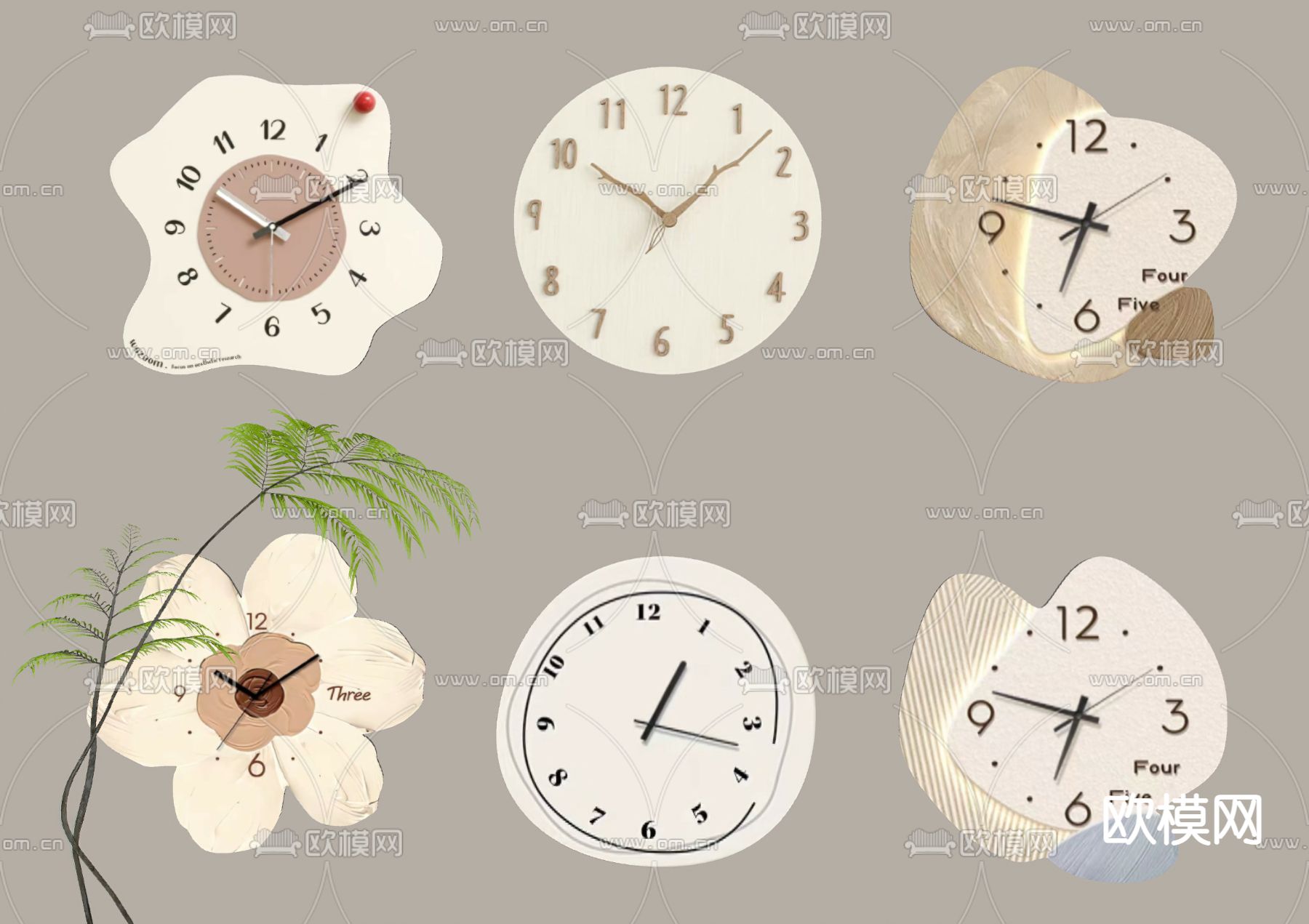 创意钟表 时钟 挂钟su模型下载（渲染图1）