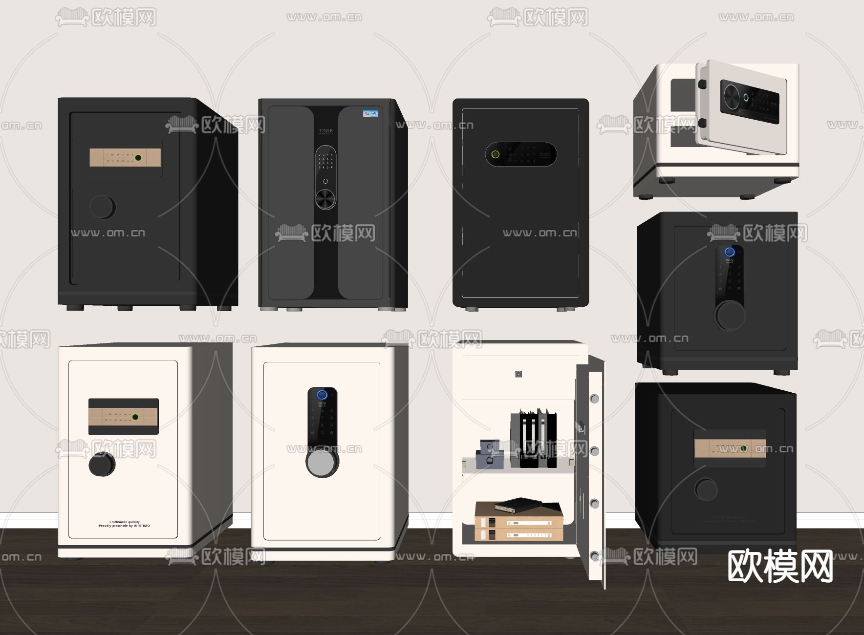 保险柜 保险箱 密码柜 密码箱su模型下载（渲染图1）