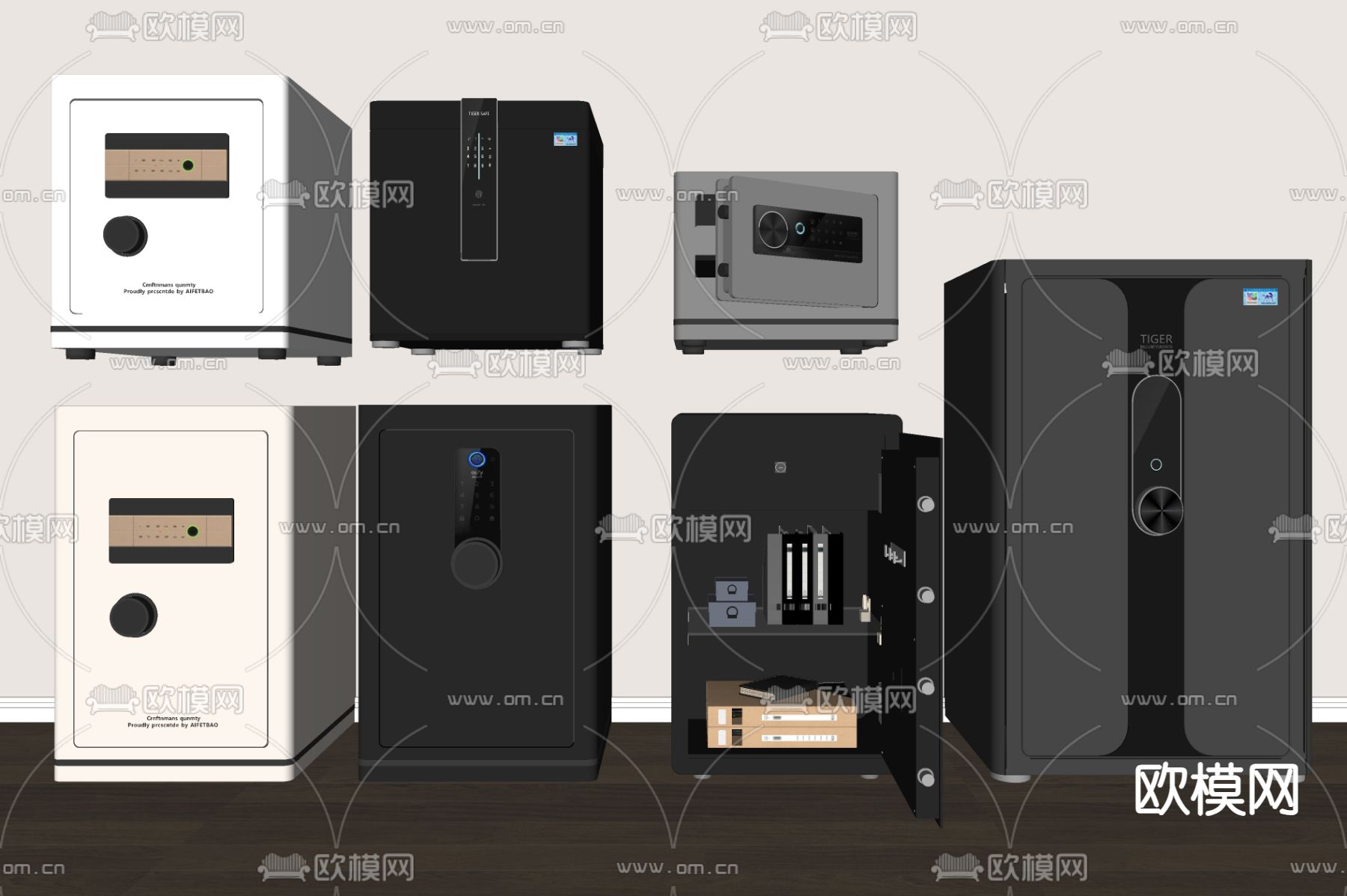 保险柜 保险箱 密码柜 密码箱su模型下载（渲染图1）