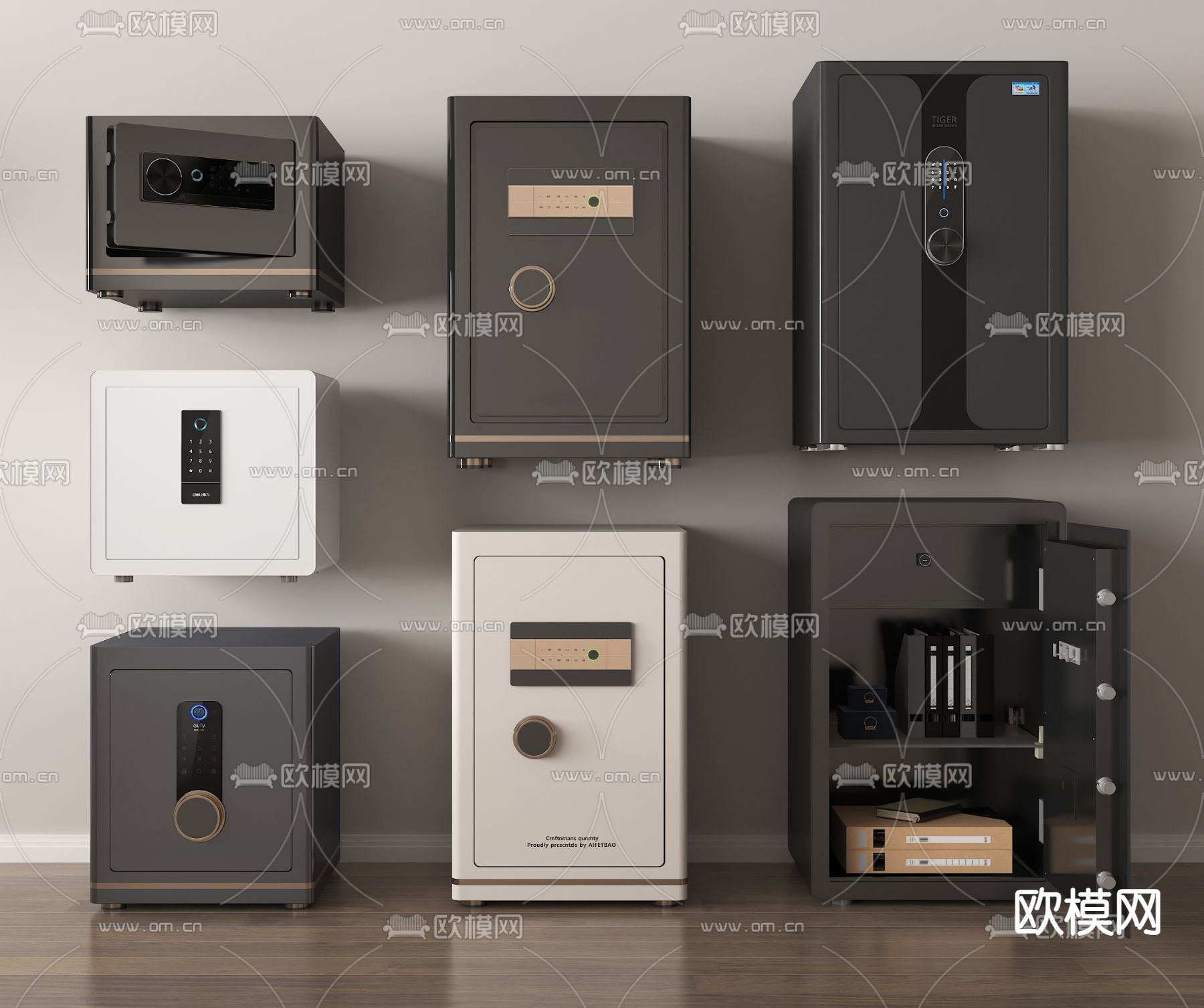 保险柜 保险箱 密码柜 密码箱su模型下载（渲染图2）
