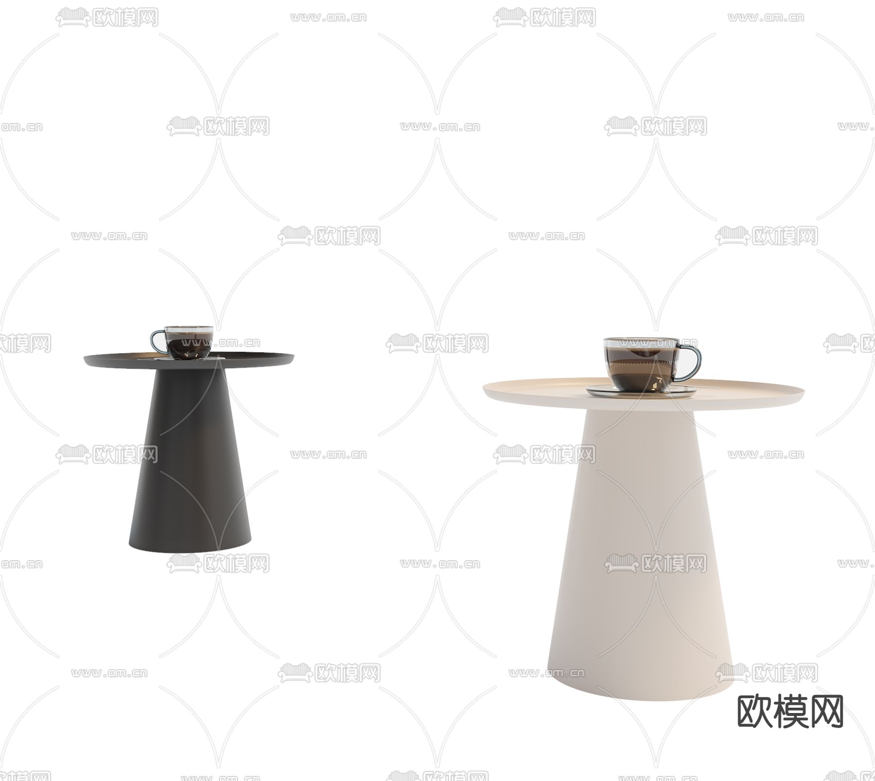 现代边几 角几su模型下载（渲染图2）