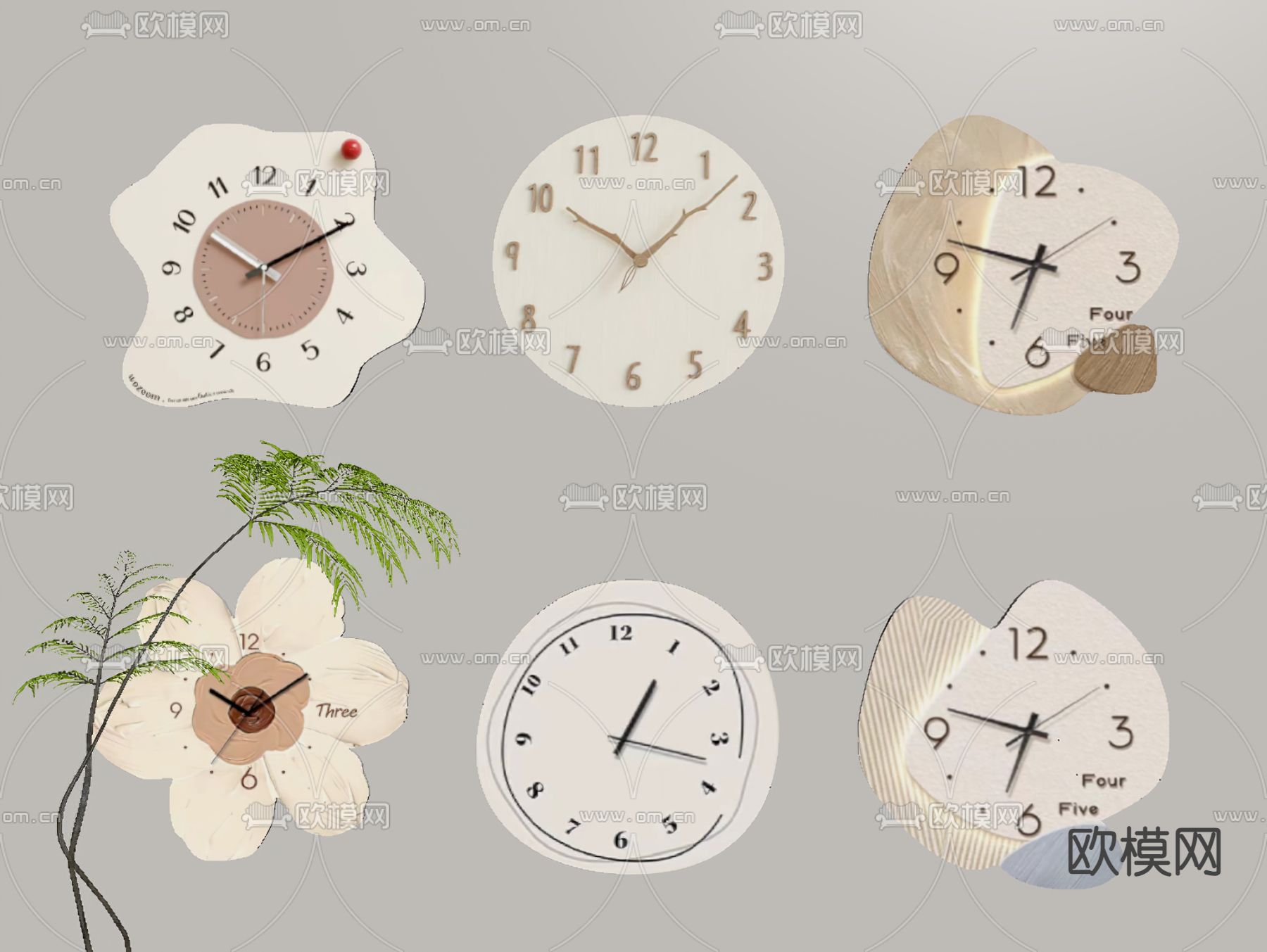 创意钟表 时钟 挂钟su模型下载（渲染图3）
