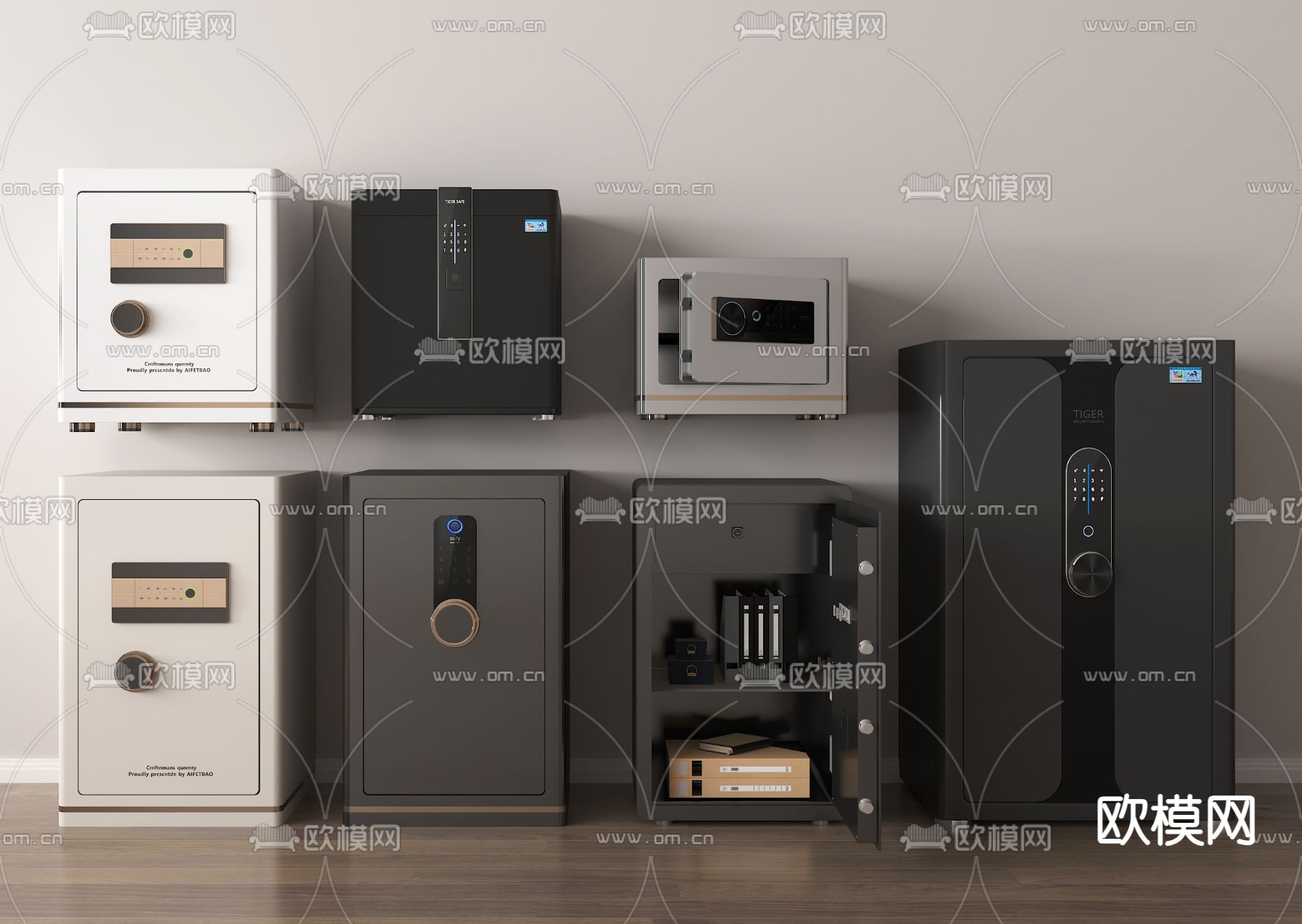 保险柜 保险箱 密码柜 密码箱su模型下载（渲染图2）