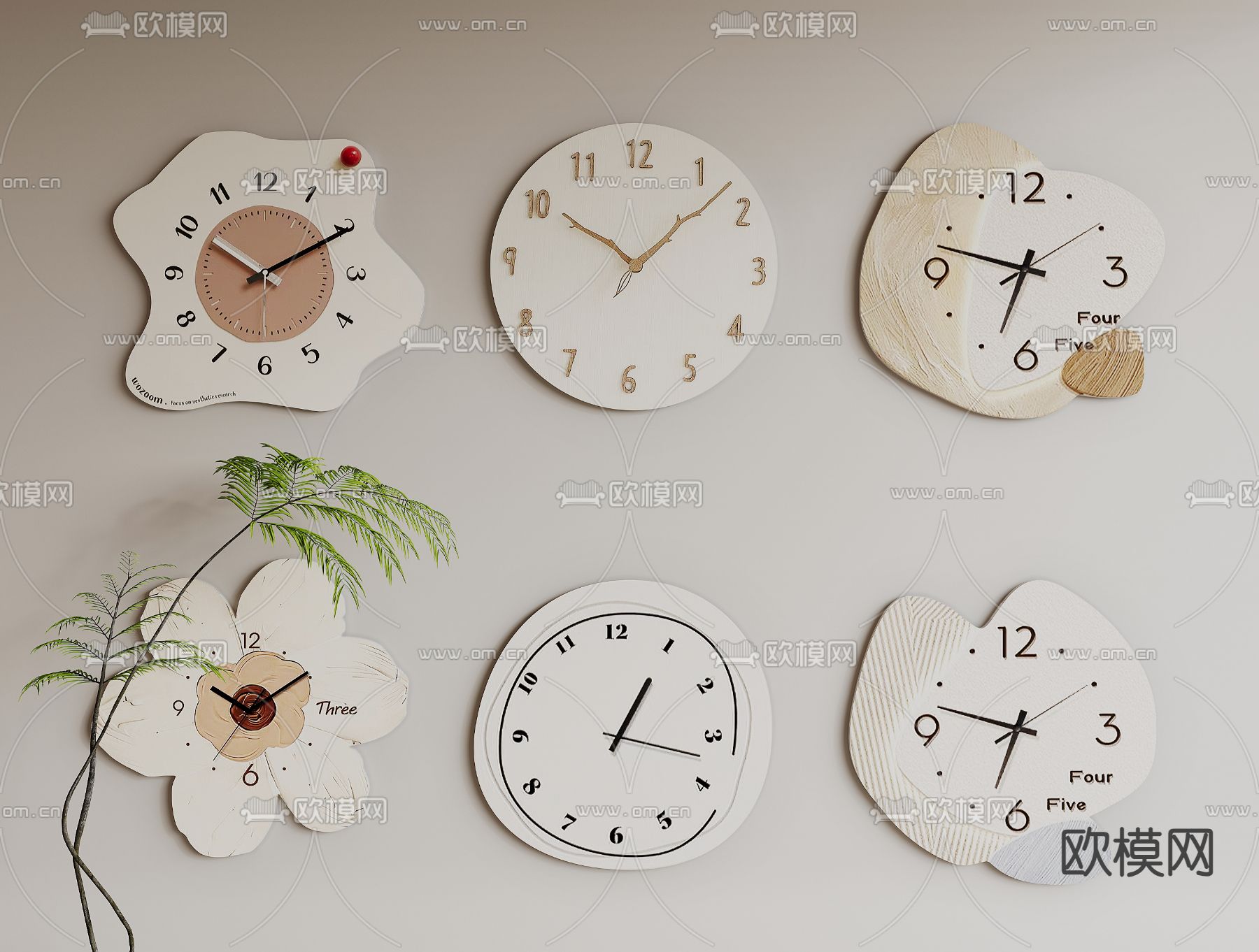创意钟表 时钟 挂钟su模型下载（渲染图2）