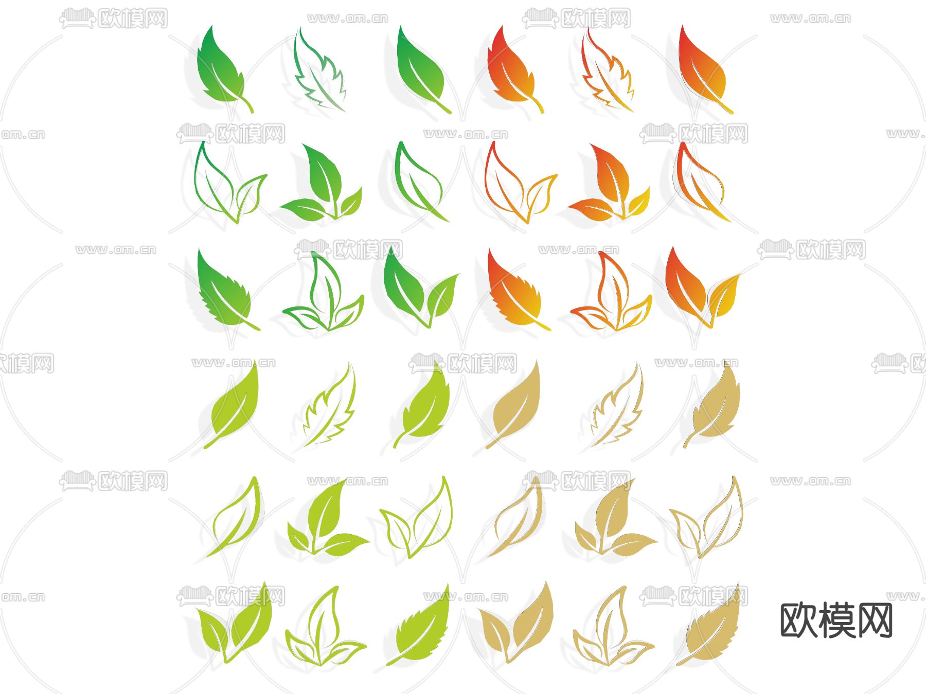 枫叶剪影 植物元素 墙饰su模型下载（渲染图1）
