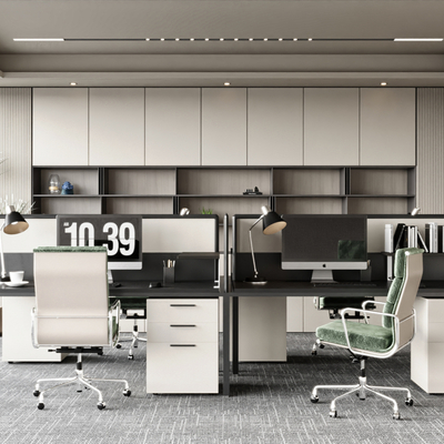  现代办公室 工作室su模型 