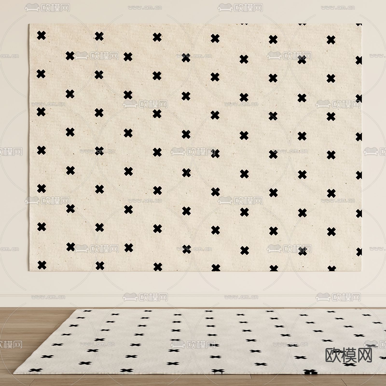 中古风地毯su模型