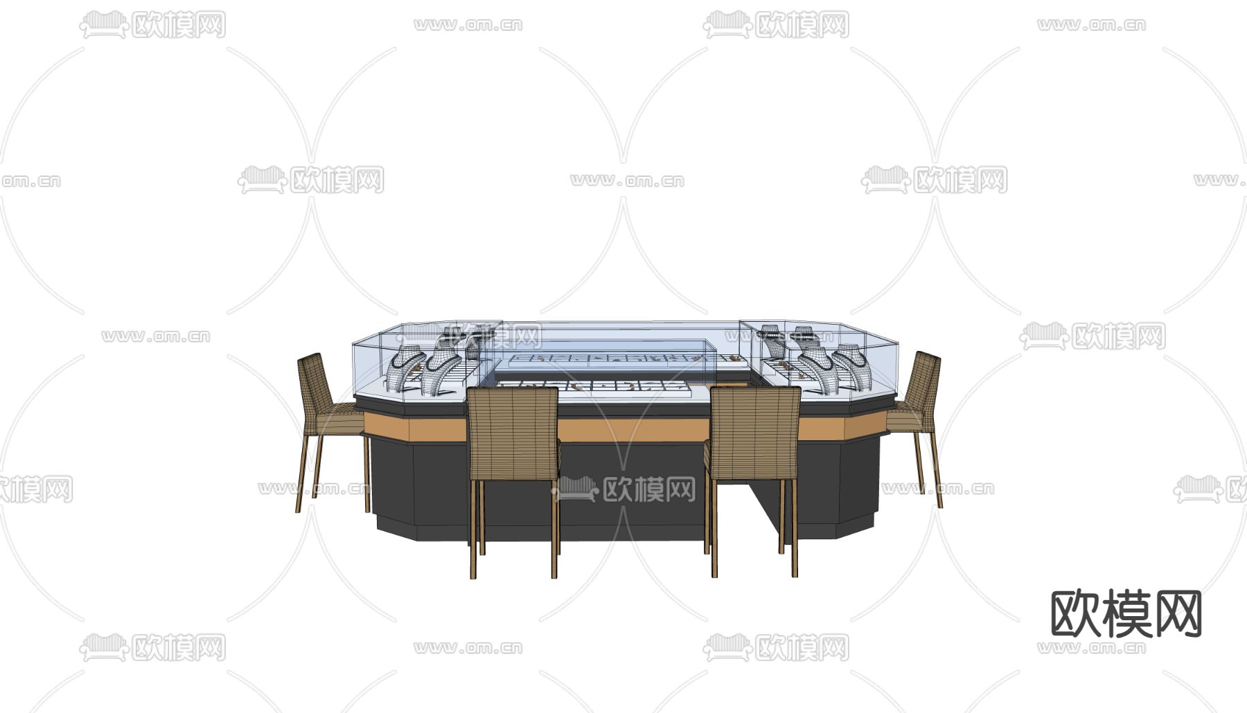 珠宝展台su模型下载（渲染图1）