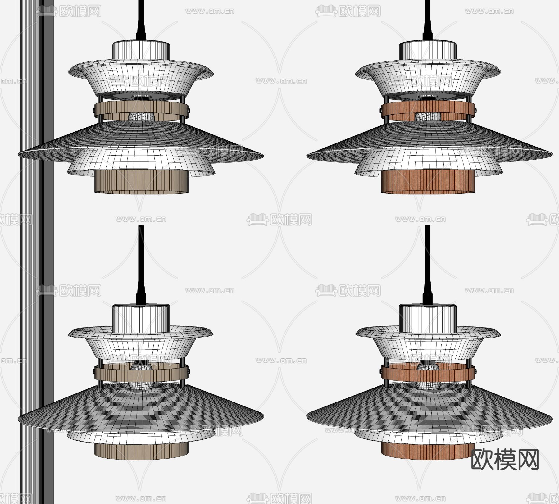 现代吊灯su模型下载（渲染图2）