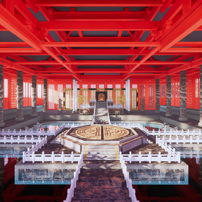  古代宫殿su模型 