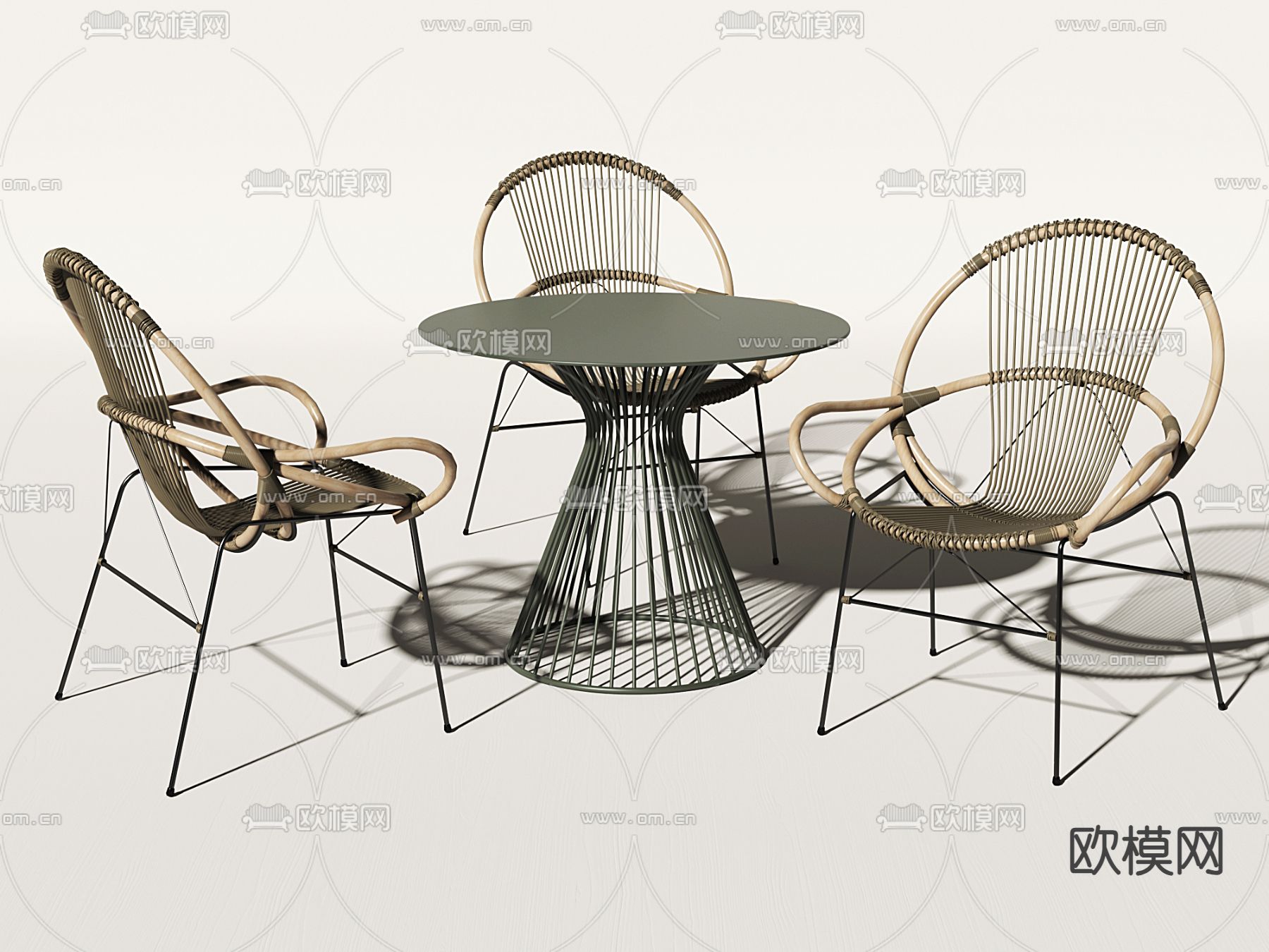 户外桌椅 露营桌椅3d模型下载