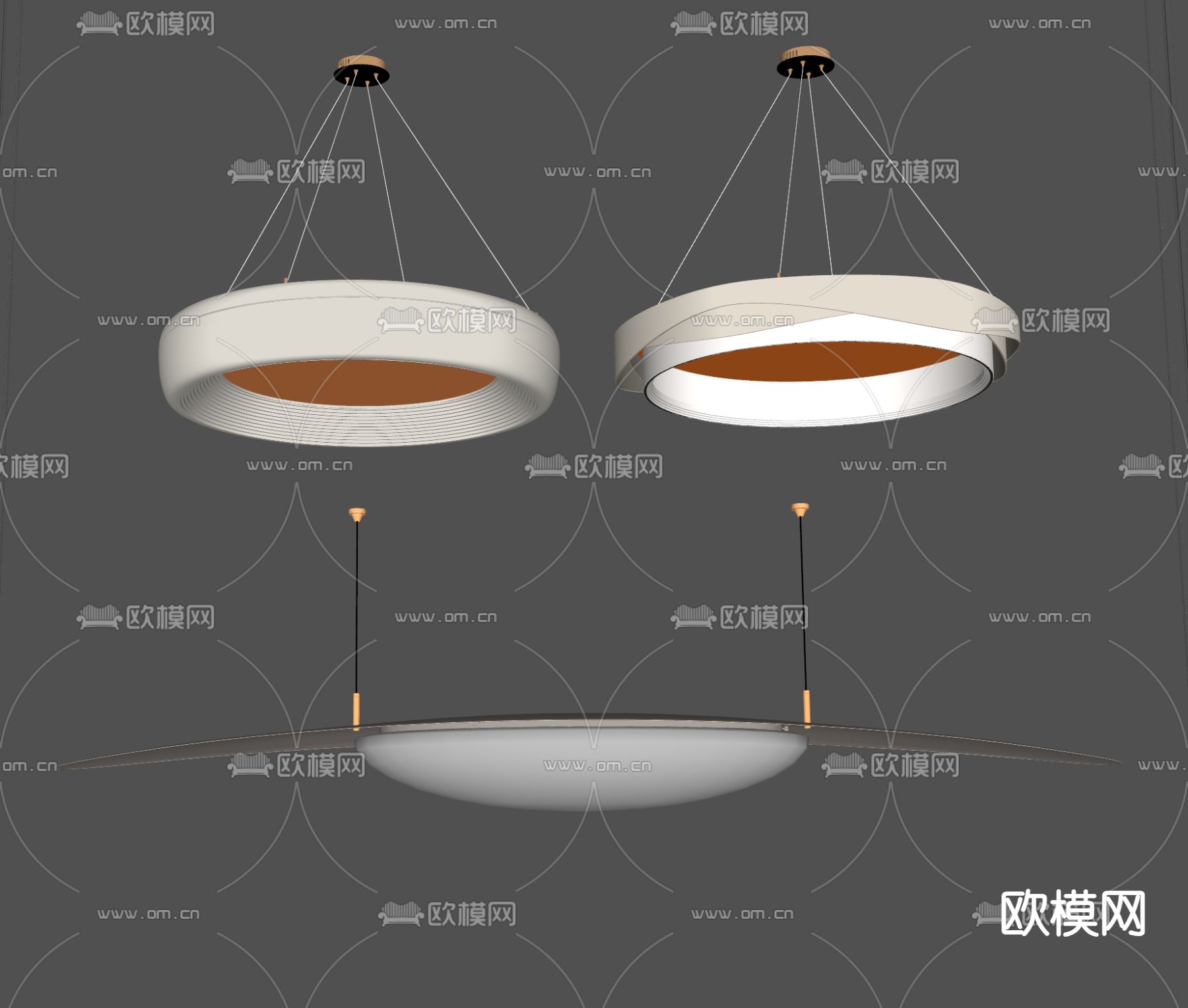 新中式吊灯su模型下载（渲染图1）