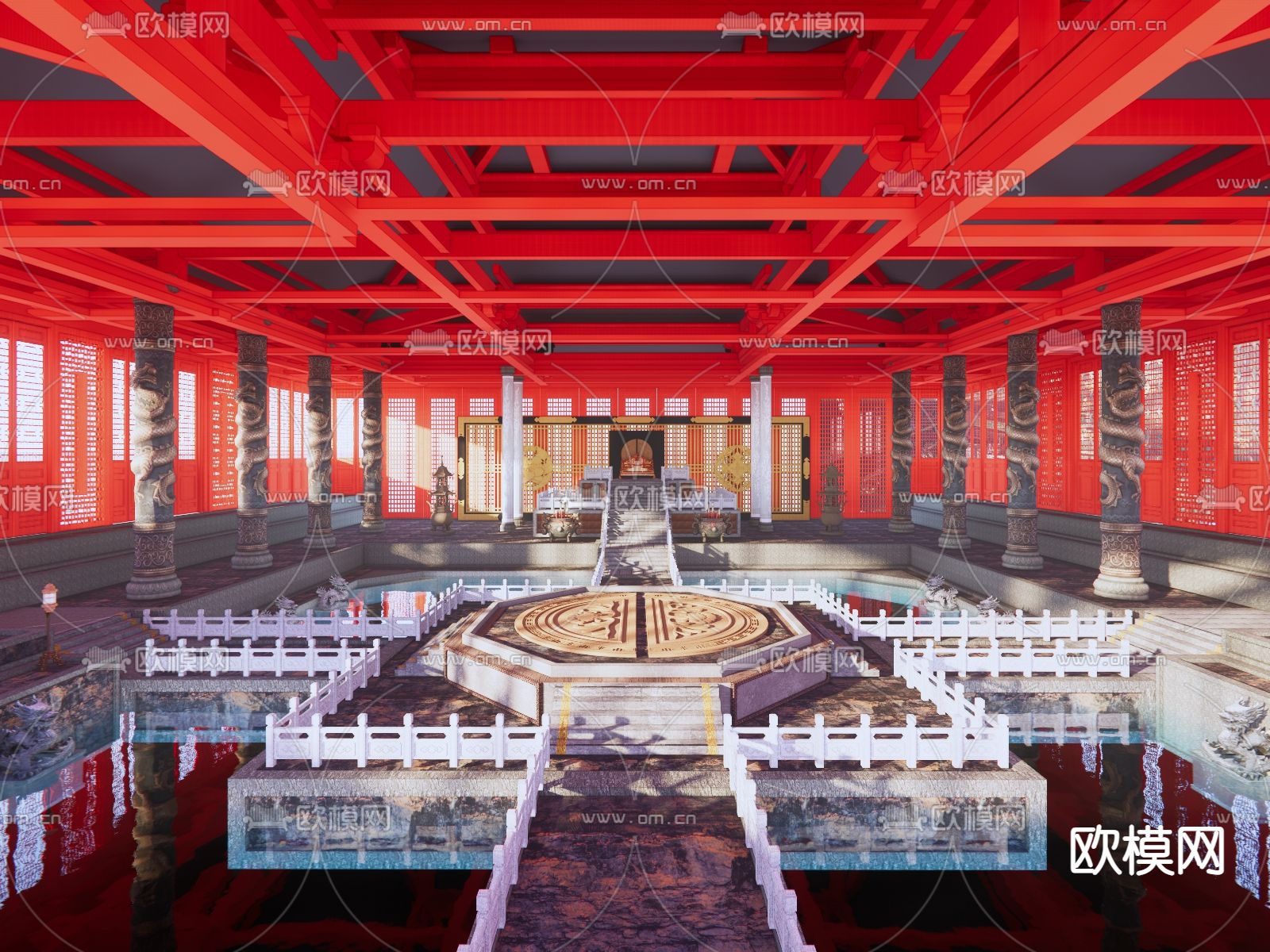 古代宫殿su模型下载（渲染图3）