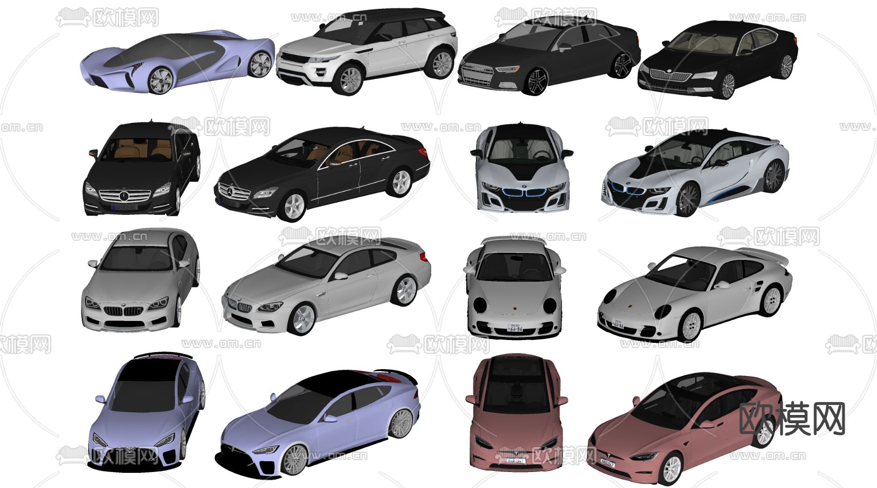 现代汽车 轿车su模型下载（渲染图1）