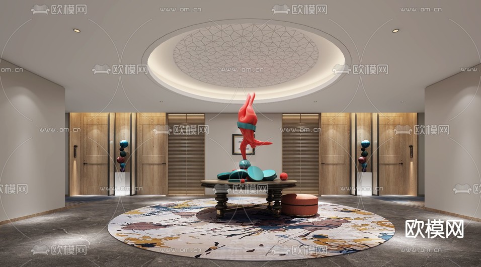 酒店走廊 过道3d模型下载