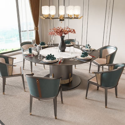 新中式餐桌椅su模型