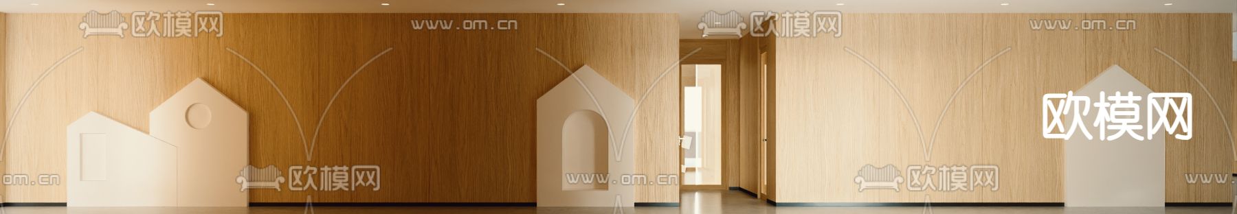幼儿园走廊 过道3d模型下载（渲染图2）