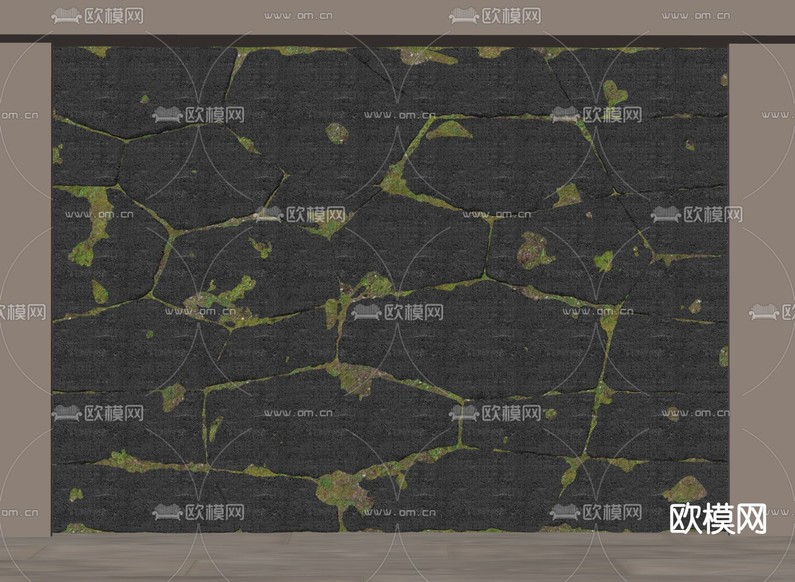 现代植物墙su模型下载(渲染图1)