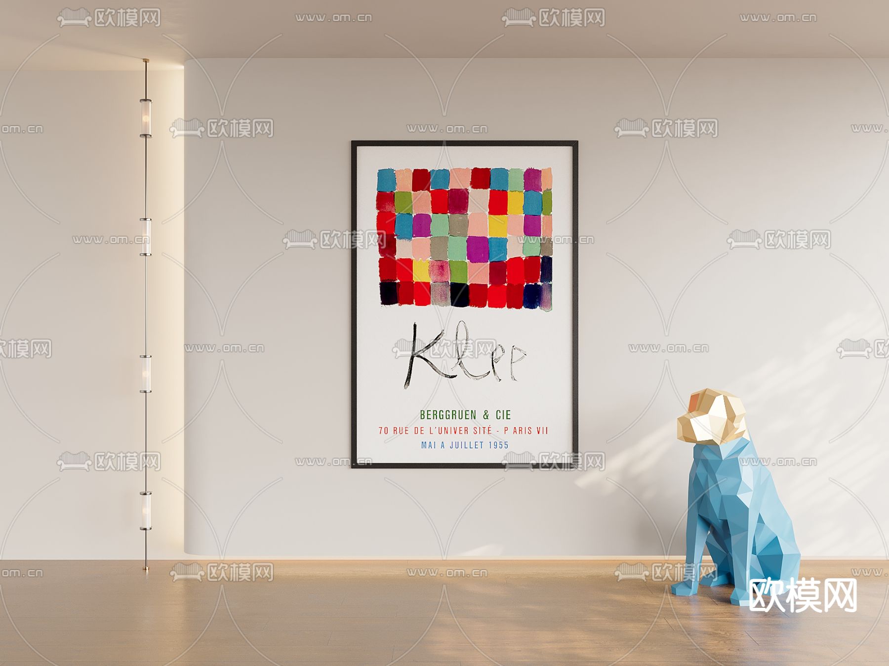 孟菲斯画 手绘 装饰画3d模型下载