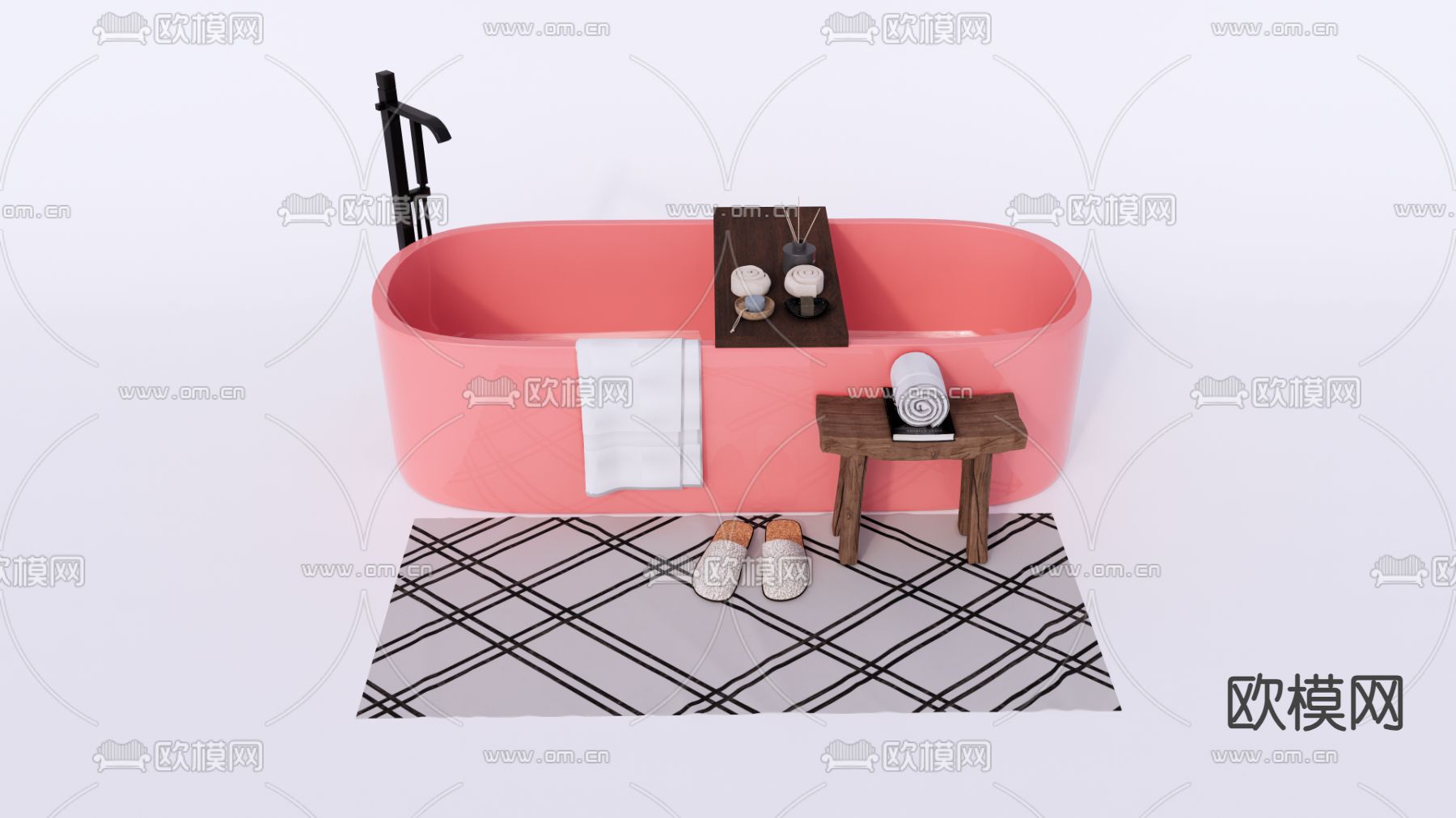 浴缸su模型下载（渲染图2）