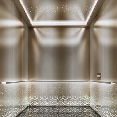  现代电梯轿厢su模型 