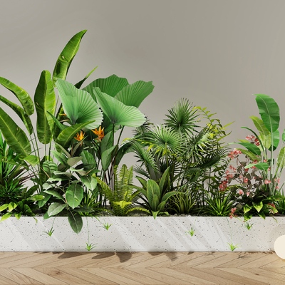  植物堆 花池 花槽su模型 