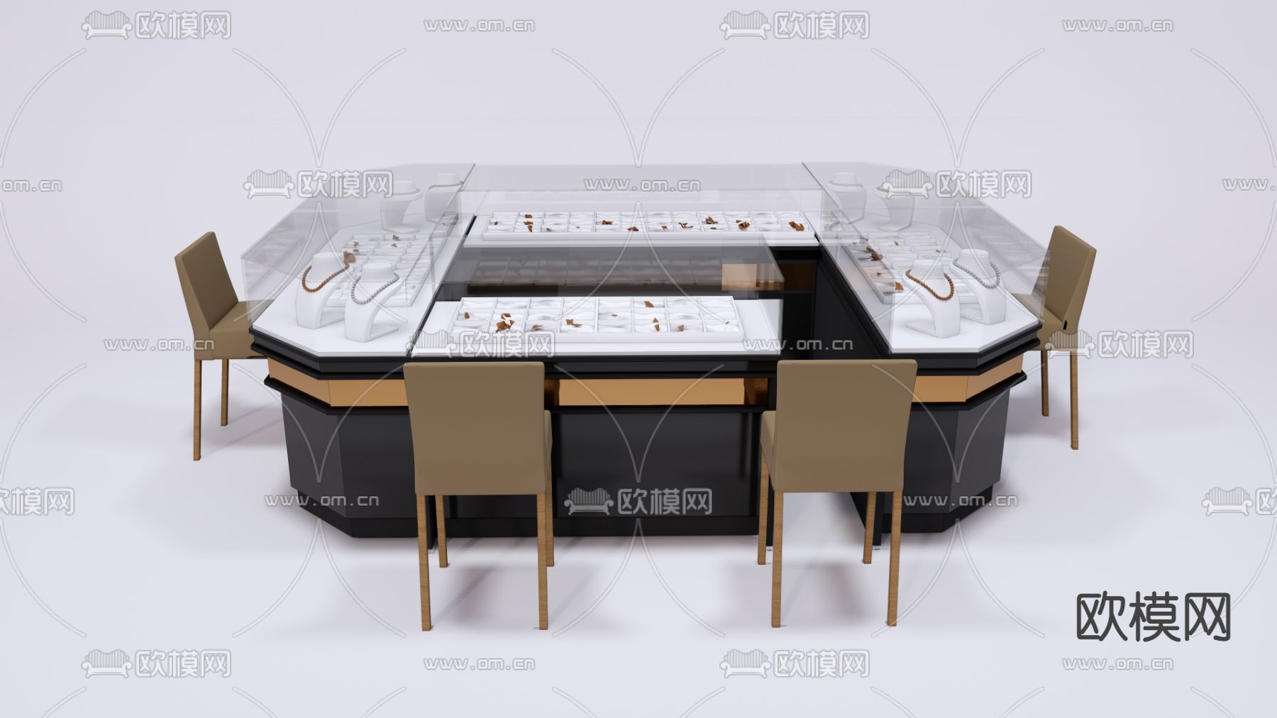 珠宝展台su模型下载（渲染图2）