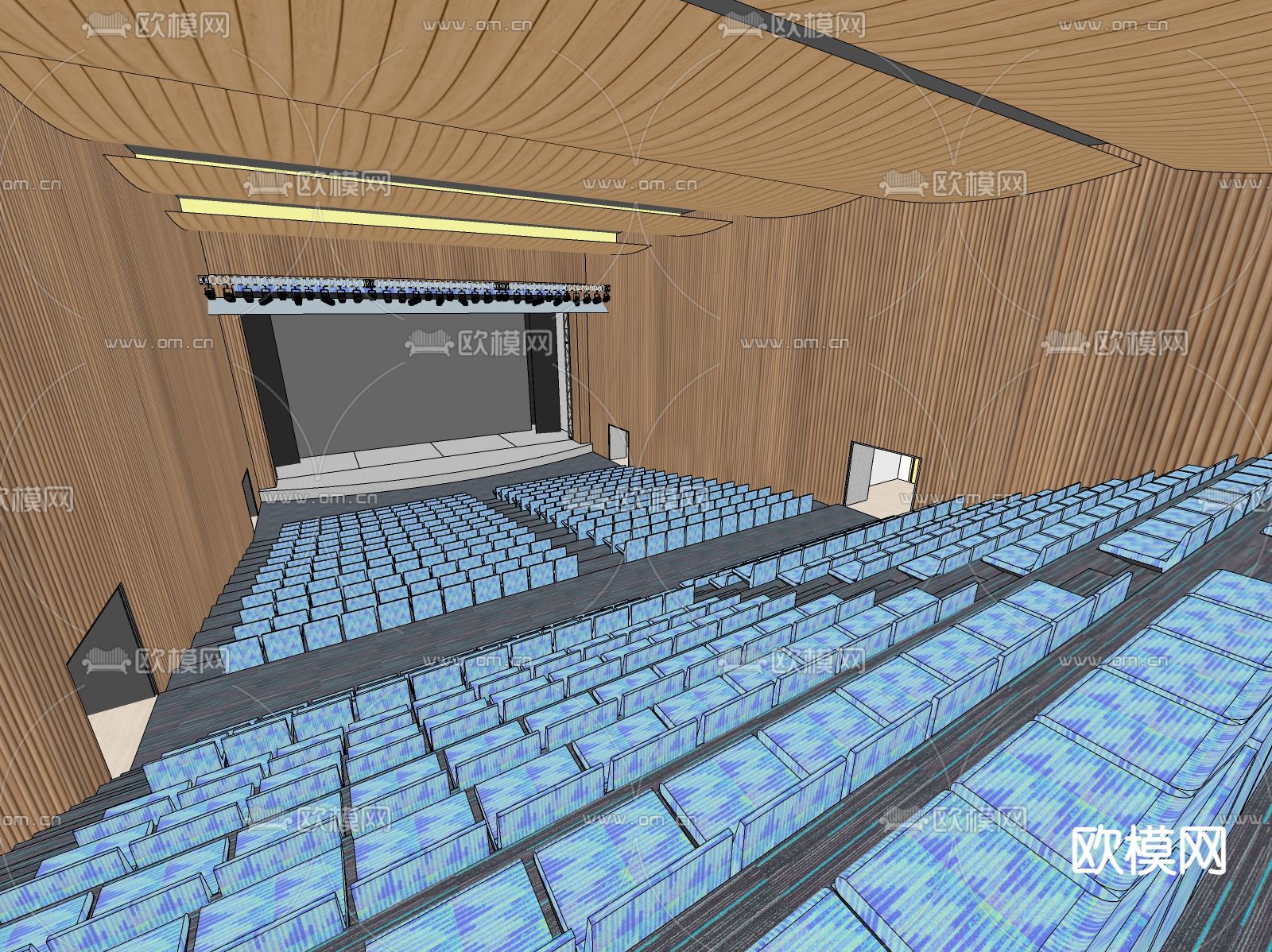 歌剧院su模型下载（渲染图1）