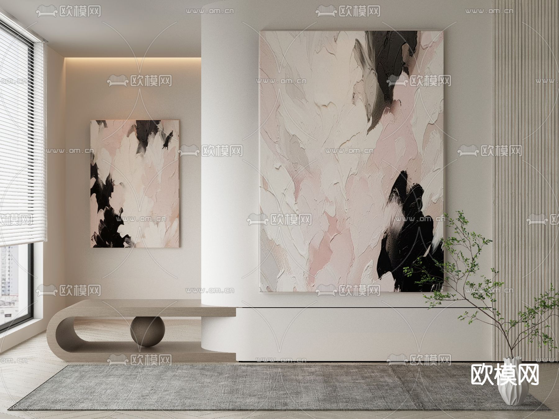 油画 肌理画 装饰画3d模型下载