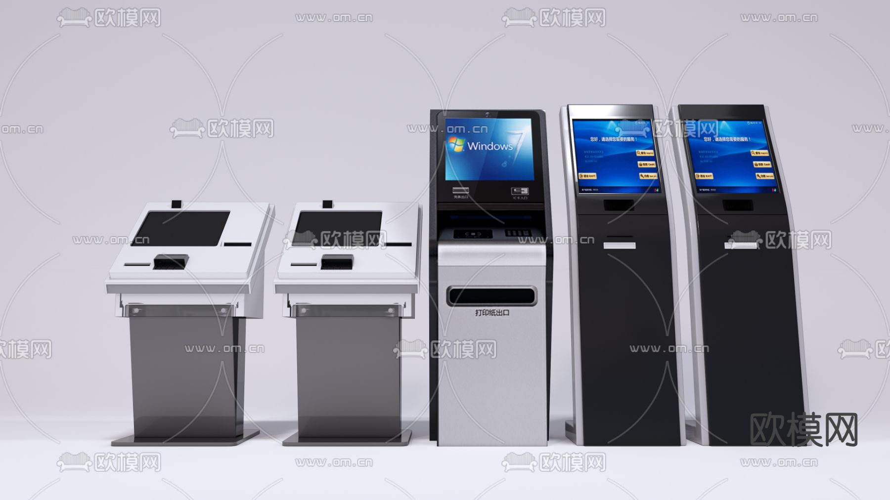 取票机 叫号机su模型下载（渲染图2）