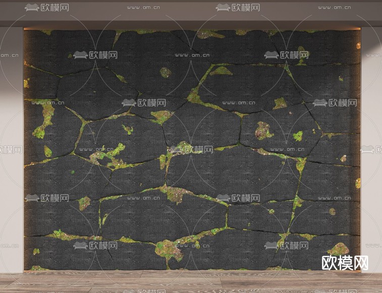 现代植物墙su模型下载(渲染图2)