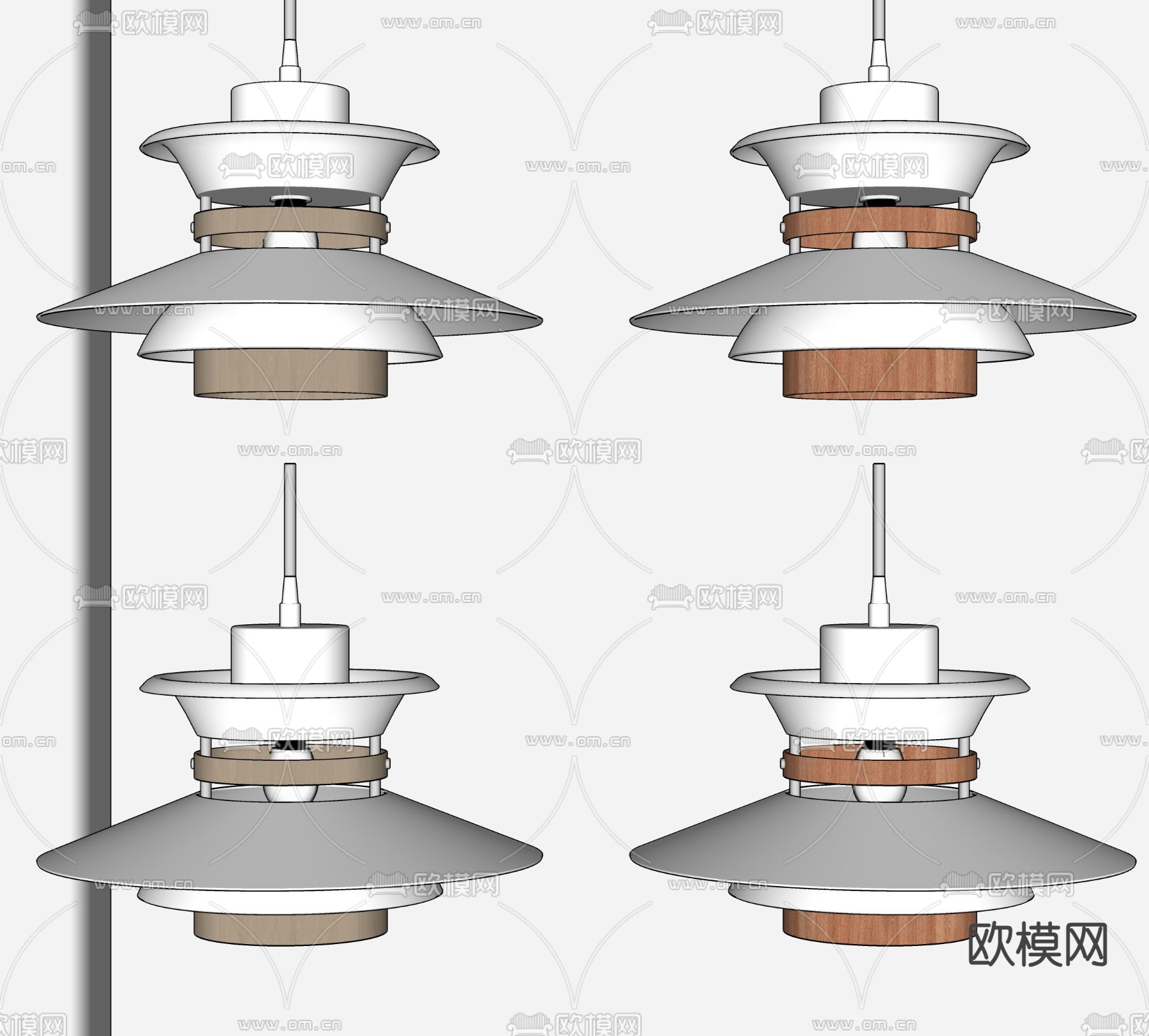 现代吊灯su模型下载（渲染图1）