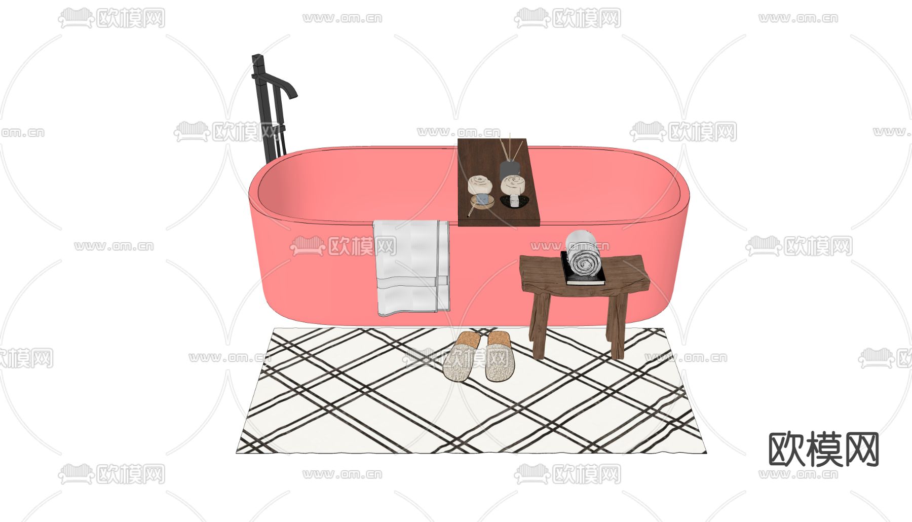 浴缸su模型下载（渲染图1）