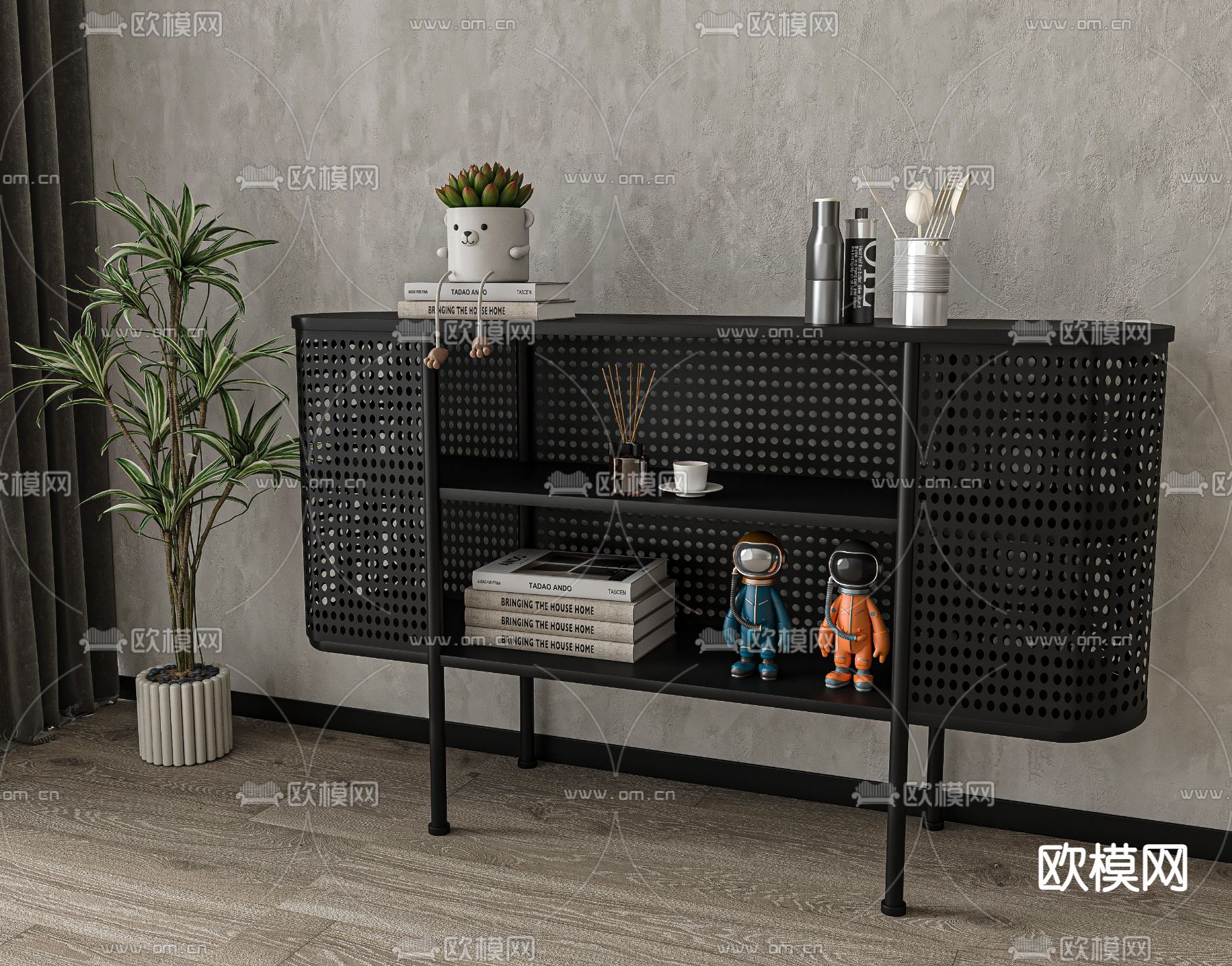 端景柜 玄关柜3d模型下载