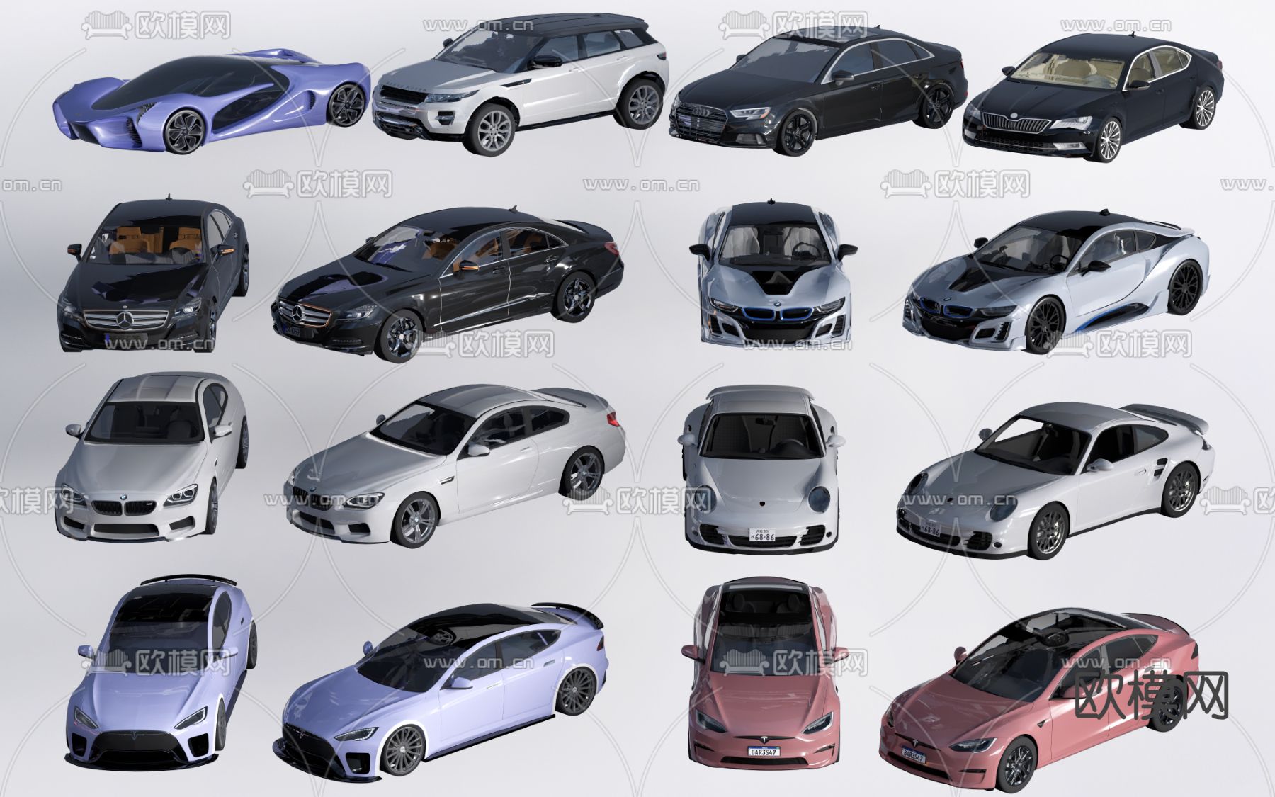 现代汽车 轿车su模型下载（渲染图2）