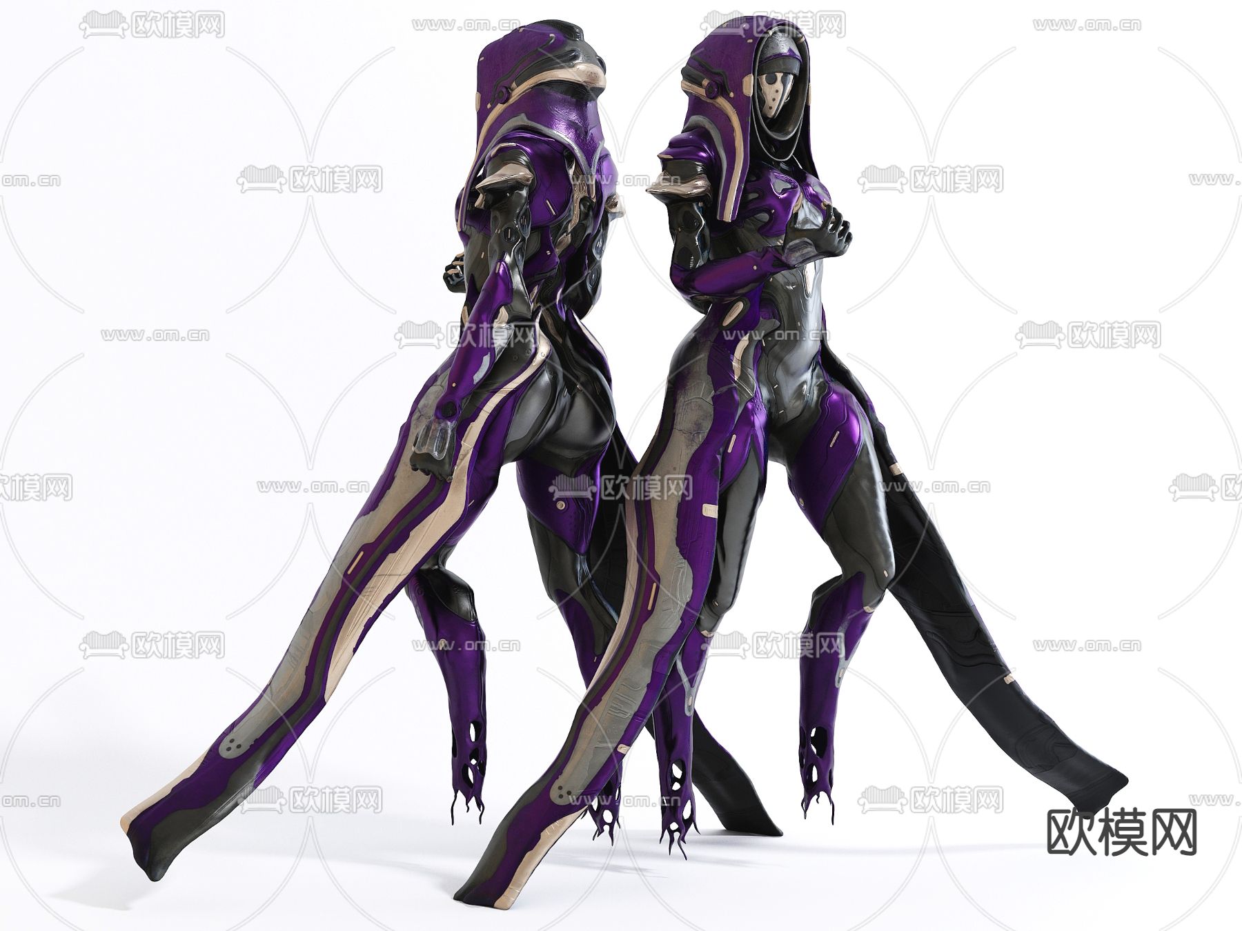 动漫人物 外星人 机甲战士3d模型下载