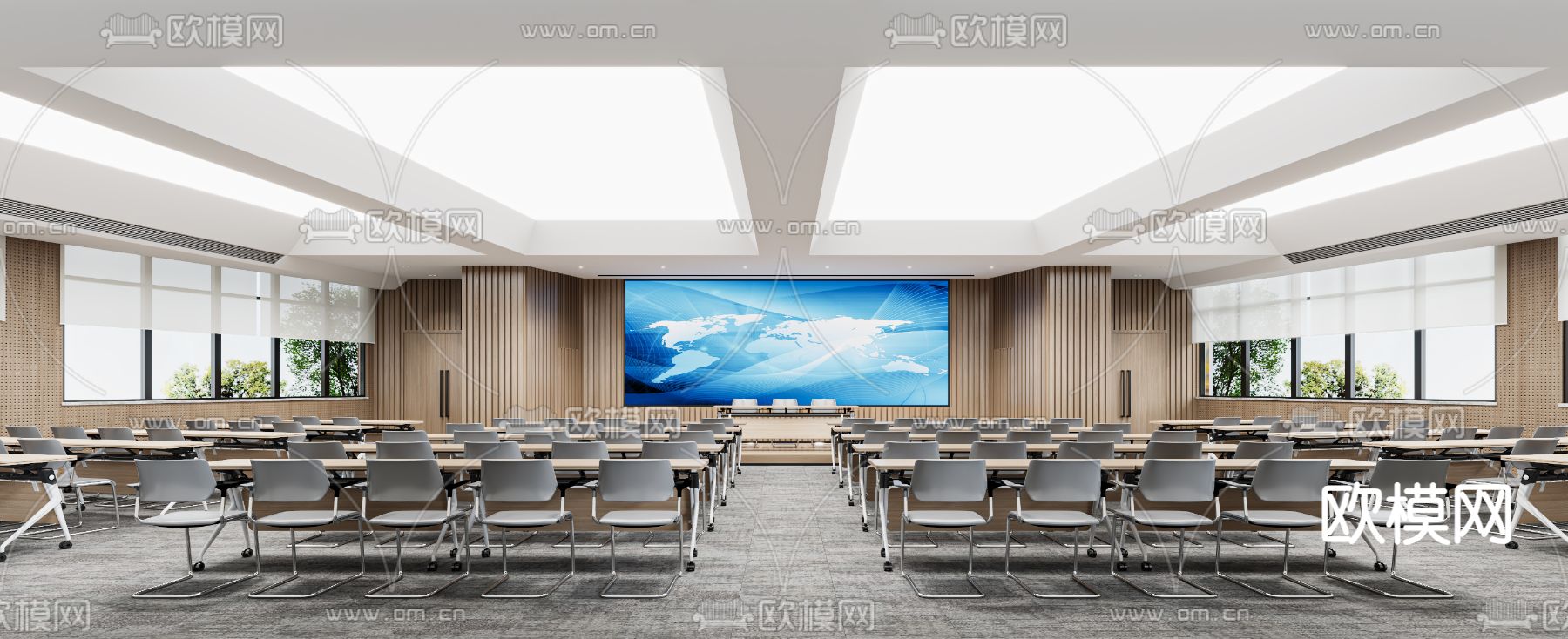 多功能会议厅 报告厅3d模型下载