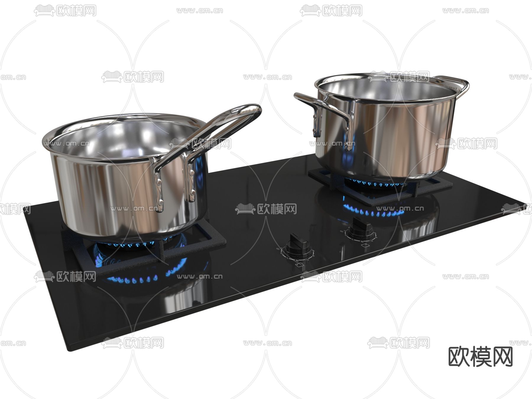 集成灶 燃气灶 炉灶3d模型下载
