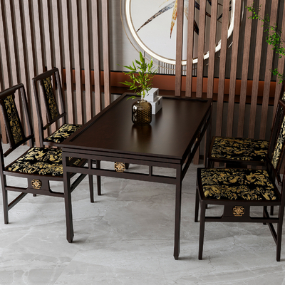 新中式餐桌椅su模型