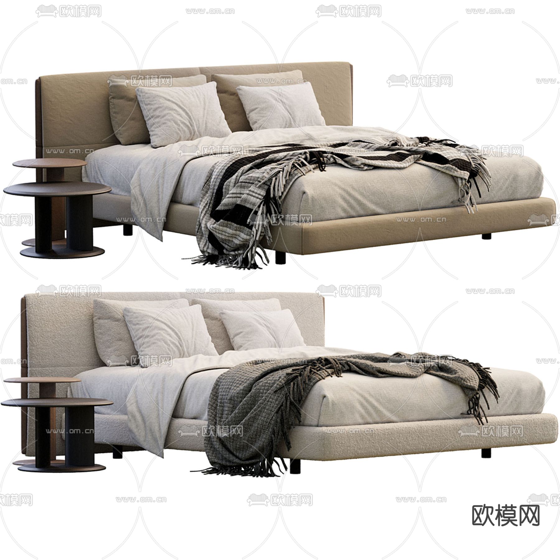 Poliform 双人床3d模型下载