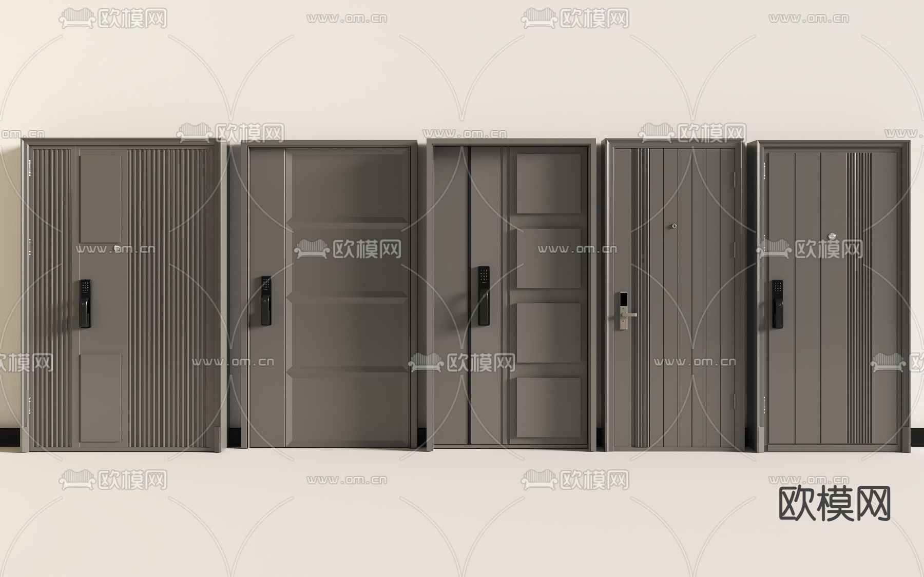 入户门 防盗门 密码门3d模型下载