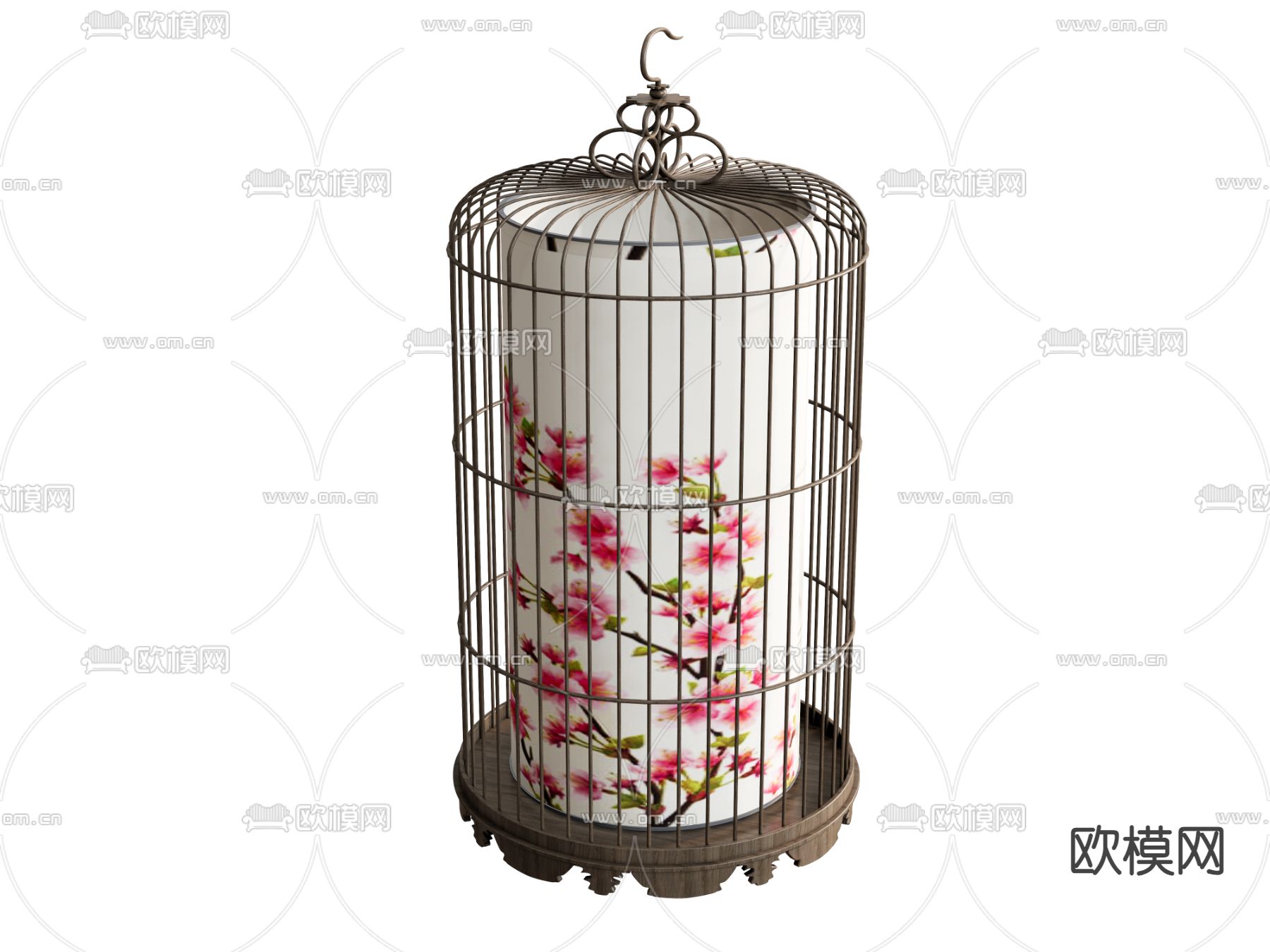 中式灯笼su模型下载（渲染图2）