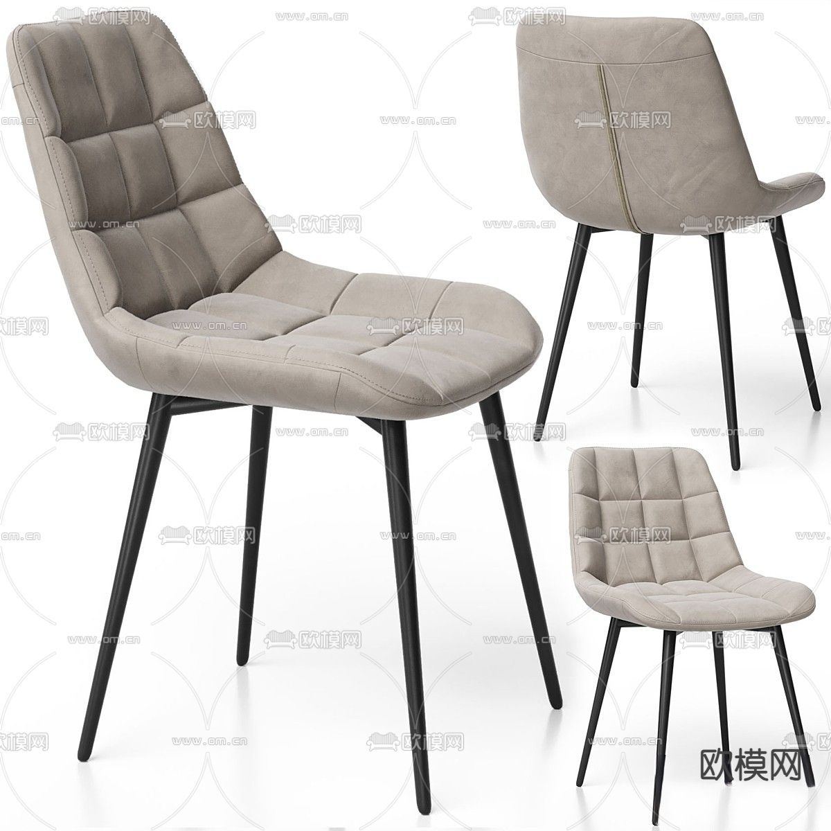 现代椅子 餐椅3d模型下载（渲染图2）