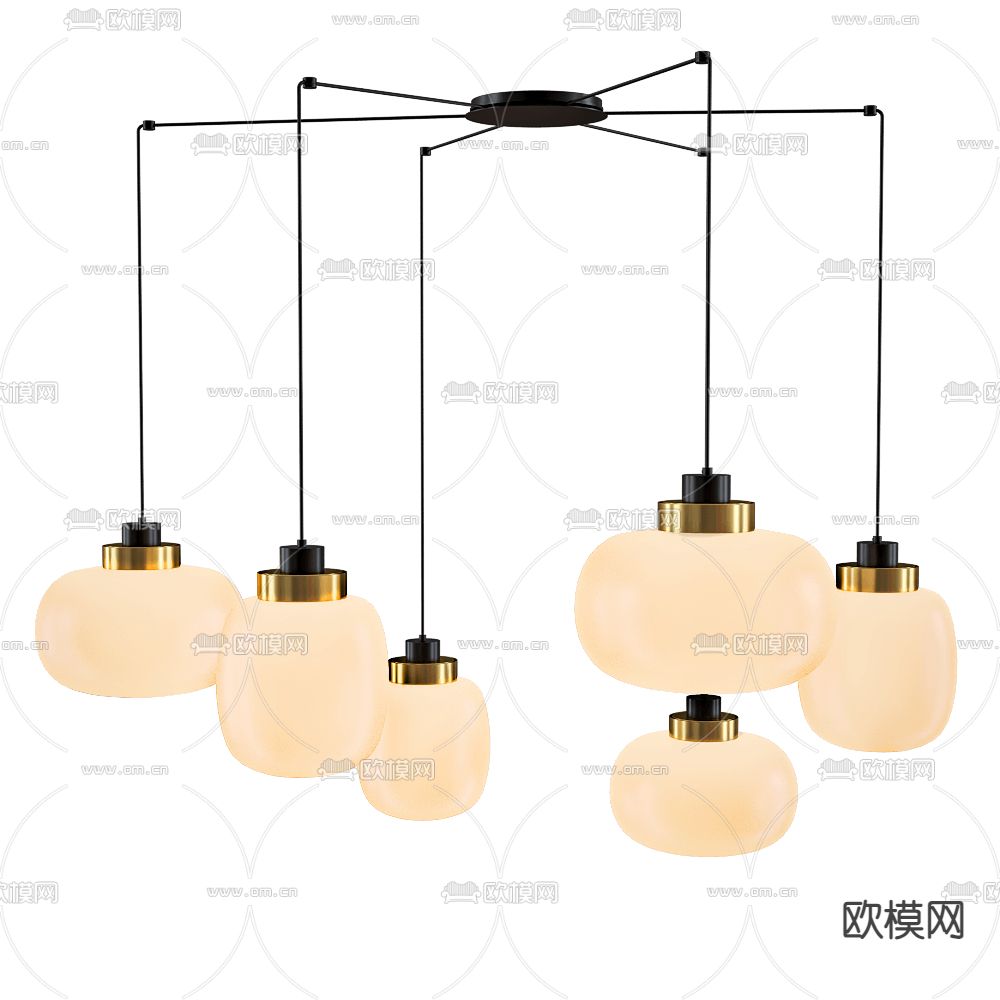 TOOY 轻奢吊灯 装饰灯3d模型下载