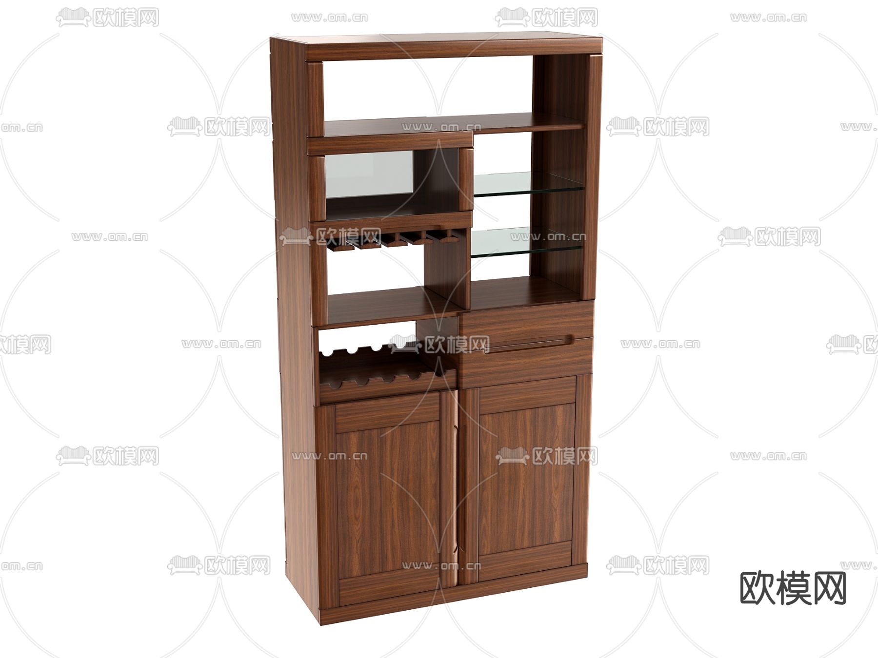 酒厅柜3d模型下载