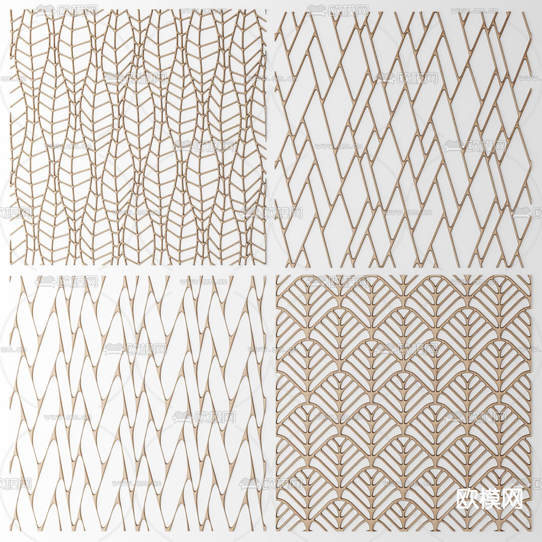 轻奢立体墙饰 艺术挂饰3d模型下载