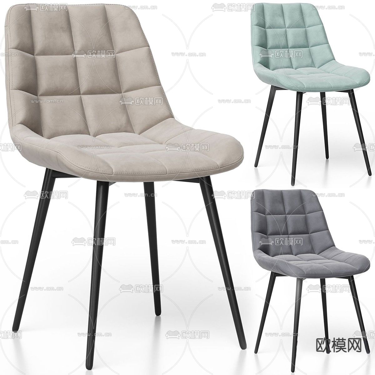 现代椅子 餐椅3d模型下载（渲染图1）